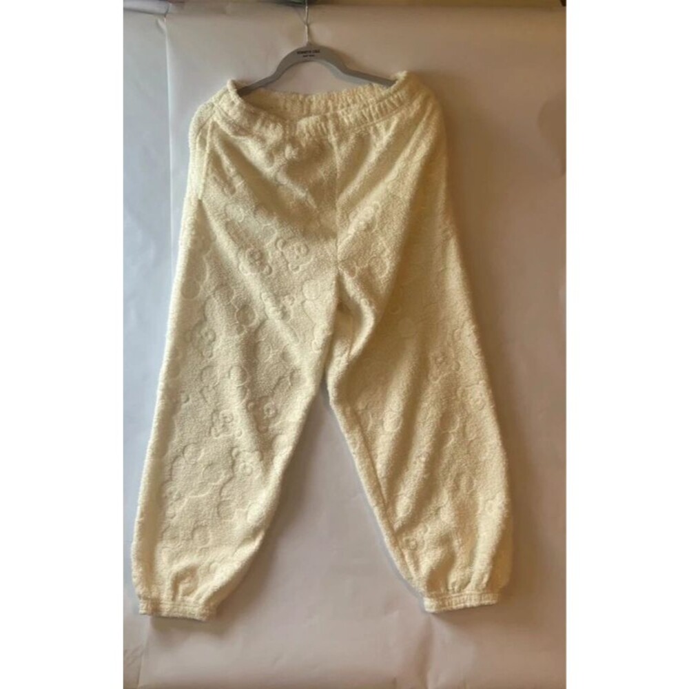 Out From Under (Urban Outfitters) Cream Sherpa Teddy Joggers